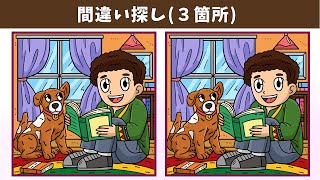 【間違い探し】中上級者向け難問題！徐々に難しくなる脳トレに挑戦して、老化防止・記憶力向上！【クイズ】