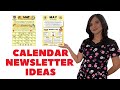 Daycare Newsletter & Monthly Calendar Ideas for May