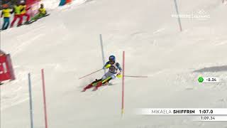 Mikaela Shiffrin 2nd at 2021 World Cup Finals | Slalom Run 1 & 2