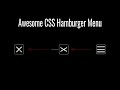 Animated Hamburger Menu tutorial - Using HTML and CSS & JS effects