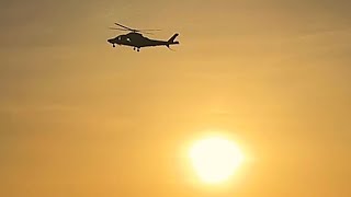 N901LF - LifeFlight of Maine Leonardo AW109SP sunset landing - 22 Oct 2024