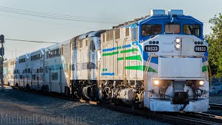 Rush Hour Passenger and Freight Train Action in Orange, CA - 2018