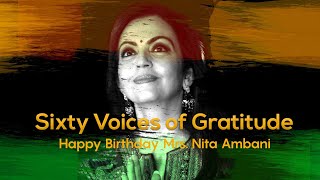 60 Voices of Gratitude | Happy Birthday Mrs. Nita Ambani