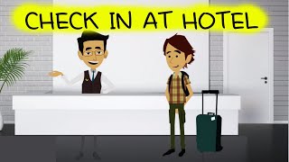How to check in a hotel - English conversation - Check in procedure in hotel