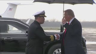 Trump becomes first sitting president to attend the Super Bowl