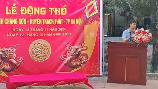 LỄ KHỞI CÔNG ĐỘNG THỔ ĐÌNH CHÀNG SƠN -THẠCH THẤT -HÀ NỘI 12/10/ Giáp Thìn