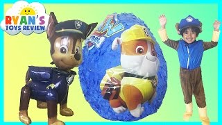 Paw Patrol GIANT EGG SURPRISE OPENING Nickelodeon Surprise Toys Kids Video Ryan ToysReview