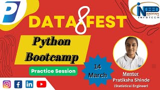 Data Fest | Python Boot Camp | Practice Session | Day 2 | 14 March 2023