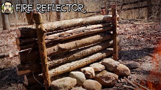 Making a Bushcraft Camp: Fire Reflector, Fire Pit, Cooking Tripod (Part 7)