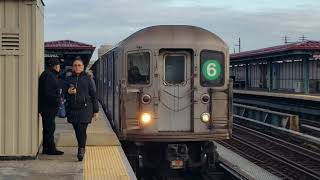 MTA NYCT - IRT Pelham Line - 6 Local + Express trains at Whitlock \u0026 Elder Aves AM Rush Hr - 1/27/20