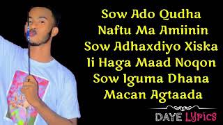 Dahir Sharma heesta cusub coming soon sow ado qudha Nafu ma Amiinin