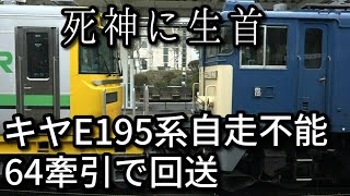 【死神に生首】～キヤE195系自走不能で64牽引で尾久へ回送～