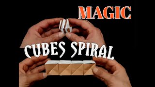 How To Make a Paper MAGIC CUBES SPIRAL - Fun & Easy Origami