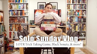 Solo Sunday Board Game Vlog! | The Fellowship Of The Ring Trick Taking Game, Black Sonata \u0026 more!