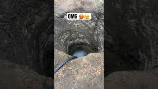 Very deep dangerous well in village caught on camera