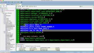 Going from SELECT * To Just the Cols You Want in Oracle SQL Developer