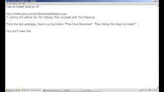 How to check if you have java in windows XP and also install it if you don't
