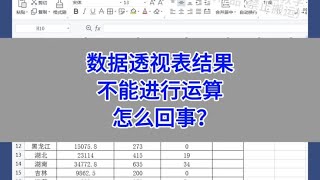 WPS Excel：数据透视表统计出来的数据结果