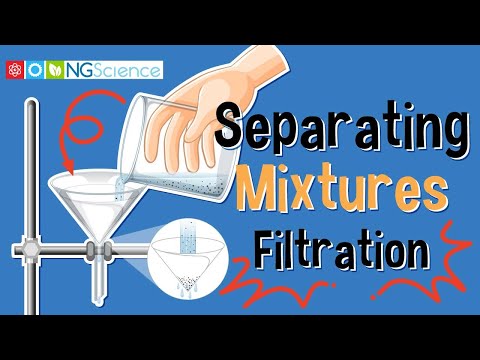 What physical property is used to separate a mixture by filtration?