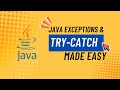Java Exceptions & Try-Catch! | Error Handling Made Easy 🔥