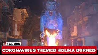 Watch: Coronavirus Themed Holika Burned By Devotees In MP's Jabalpur