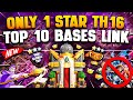 Top 10 COC TH16 War Bases Link | Only 1 Star TH16 Base Link (Town Hall 16 Base) | TH16 Legend Bases