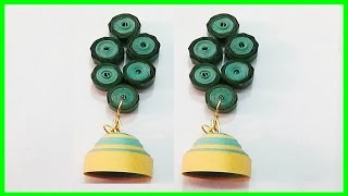 paper quilling: How to make Paper Earrings Jhumka | Paper Quilling Tutorial