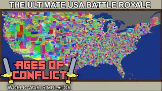 What would happen if every county in the USA fought each other? Ages of Conflict World War Simulator