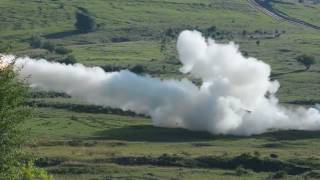 113th Field Artillery Regiment shoot their High Mobility Artillery B-roll