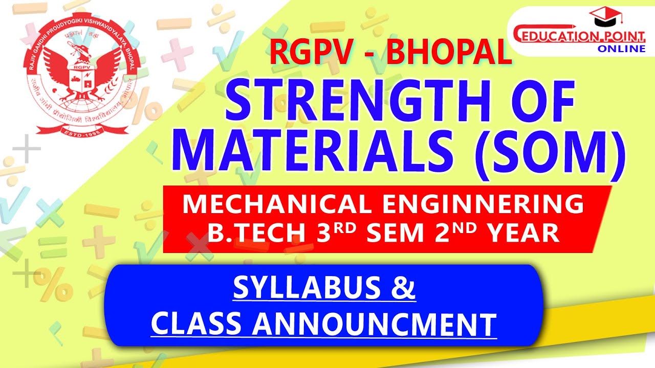 Syllabus | Strength Of Materials For Mechanical Engineering RGPV B.Tech ...