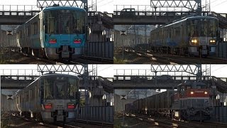 2016年 11月2日 DE10牽引 貨物列車と普通列車 富山駅～富山貨物駅間にて