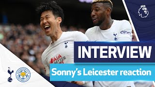 Heung-Min Son reacts to win against Leicester City!