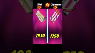 Biri 🆚 Cigarette Comparison ❓ #shorts #ytshorts @CrazyXYZ @MRINDIANHACKER