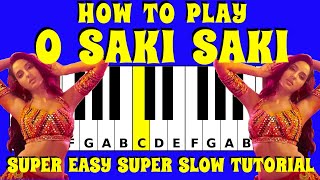 How to play O Saki Saki on the Piano / Keyboard | Super Slow and Easy Tutorial with Letters