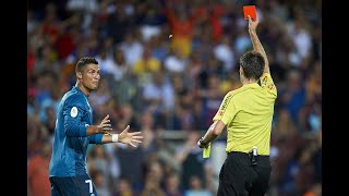 Top 11 Saddest Moments for Cristiano Ronaldo l 11 RED CARDS :(