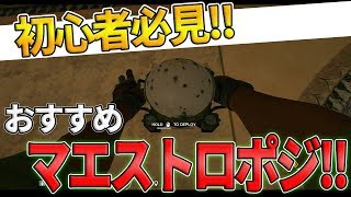 【R6S実況】初心者必見!! 固定カメラにも使えるおすすめマエストロポジ!!