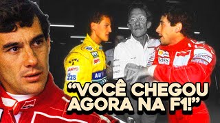 Por que SENNA E SCHUMACHER quase saíram NO BRAÇO nessa corrida de F1?