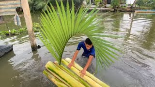 Duy 94 Vlog | Chế Tạo Con Bè Chuối Bờm Ngựa Từ Cây Chuối - Crafting a raft with a banana tree !