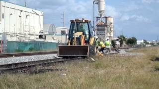 FEC Work Crew Replacing Railroad Ties Part 4 of 6.