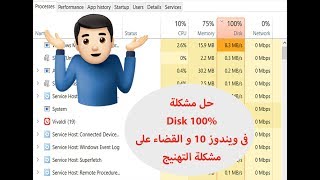 windows 10 disk 100% - حل مشكلة التهنيج المفاجىء فى ويندوز 10