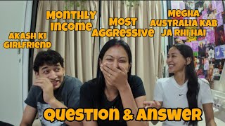 Q&A with Akash and Megha❤️|| sab ka such pata chal jayega 😱|| Varsha Thapa