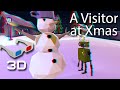 A Visitor at Xmas 3D Anaglyph Video by Nearly Dark animated low poly Christmas cartoon