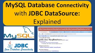 MySQL Database Connectivity with JDBC DataSource: Explained