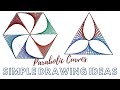 How to draw geometric designs | Parabolic Curve art | Inspired by String art | Free Templates