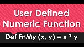 How to Make User Defined Functions | GW BASIC Programming Tutorials | DEF FN Statement