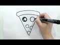 let s learn how to draw and paint a pizza slice 🍕