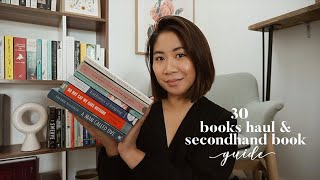 30 books haul \u0026 secondhand book guide ✨ [EN cc]