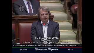 Renato Brunetta contro la fiducia sull'Italicum