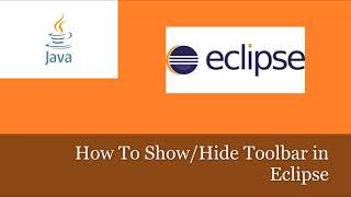 How to show/hide toolbar in eclipse