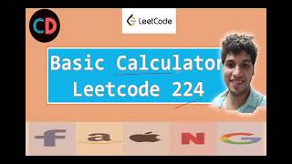 Basic Calculator | Leetcode 224 | Live coding session π₯π₯π₯